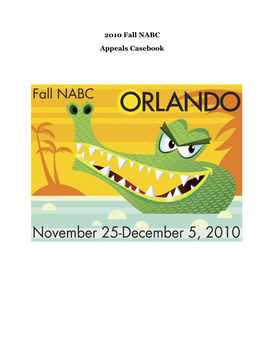 2010 Fall NABC Appeals Casebook