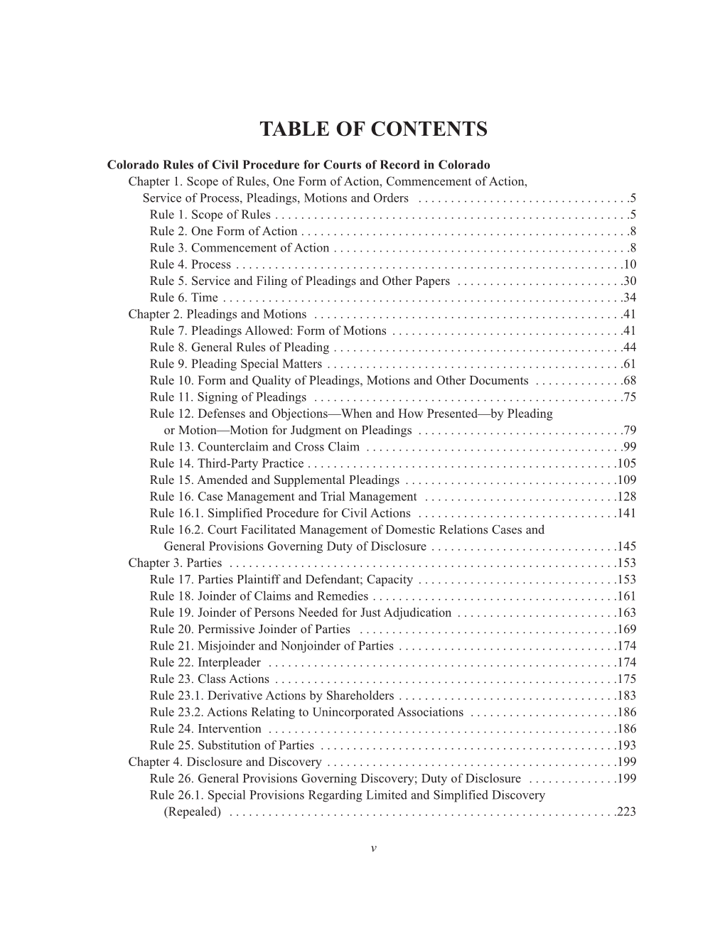 Colorado Rules of Civil & Appellate Procedure, 2017 Edition