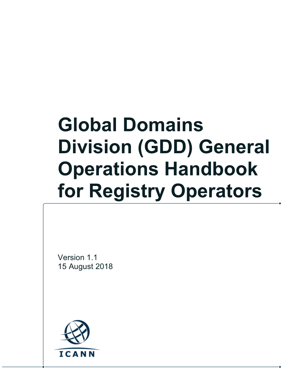 (GDD) General Operations Handbook for Registry Operators