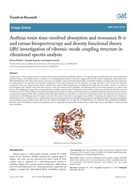 Anthrax Toxin Time-Resolved Absorption and Resonance Ft-Ir And