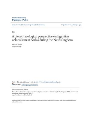 A Bioarchaeological Perspective on Egyptian Colonialism in Nubia During the New Kingdom Michele Buzon Purdue University
