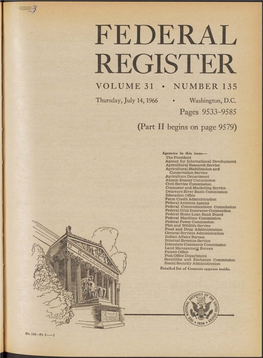 Federal Register Volume 31 • Number 135