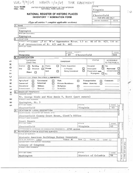 Nomination Form for Nps Use Only