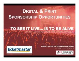 Ticketmaster Sponsorship 2011