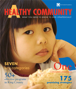HEALTHY COMMUNITY a What You Need to Know to Give Strategically a HEALTHY COMMUNITY HEALTHY A