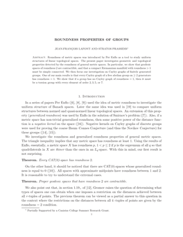 Used the Idea of Metric Roundness to Investigate the Uniform Structure of Banach Spaces