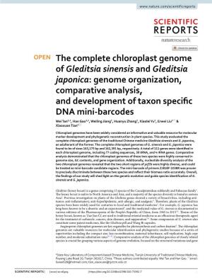 The Complete Chloroplast Genome of Gleditsia Sinensis And