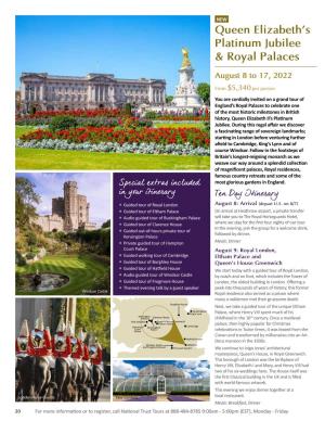 Queen Elizabeth's Platinum Jubilee & Royal Palaces