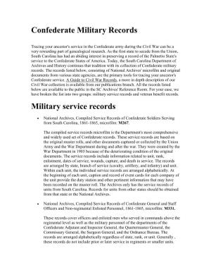 Confederate Military Records