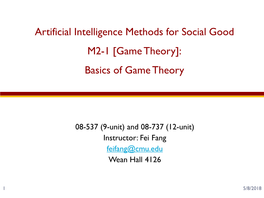 Game Theory]: Basics of Game Theory