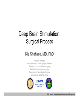 Deep Brain Stimulation: Surgical Process