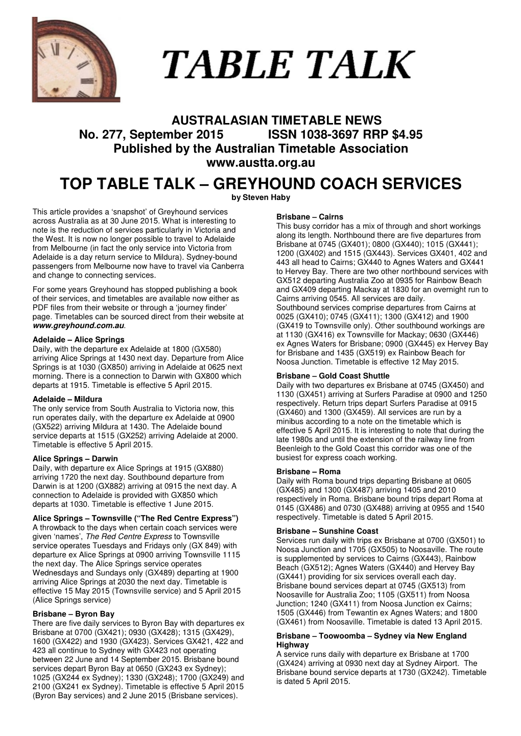 Top Table Talk – Greyhound Coach Services