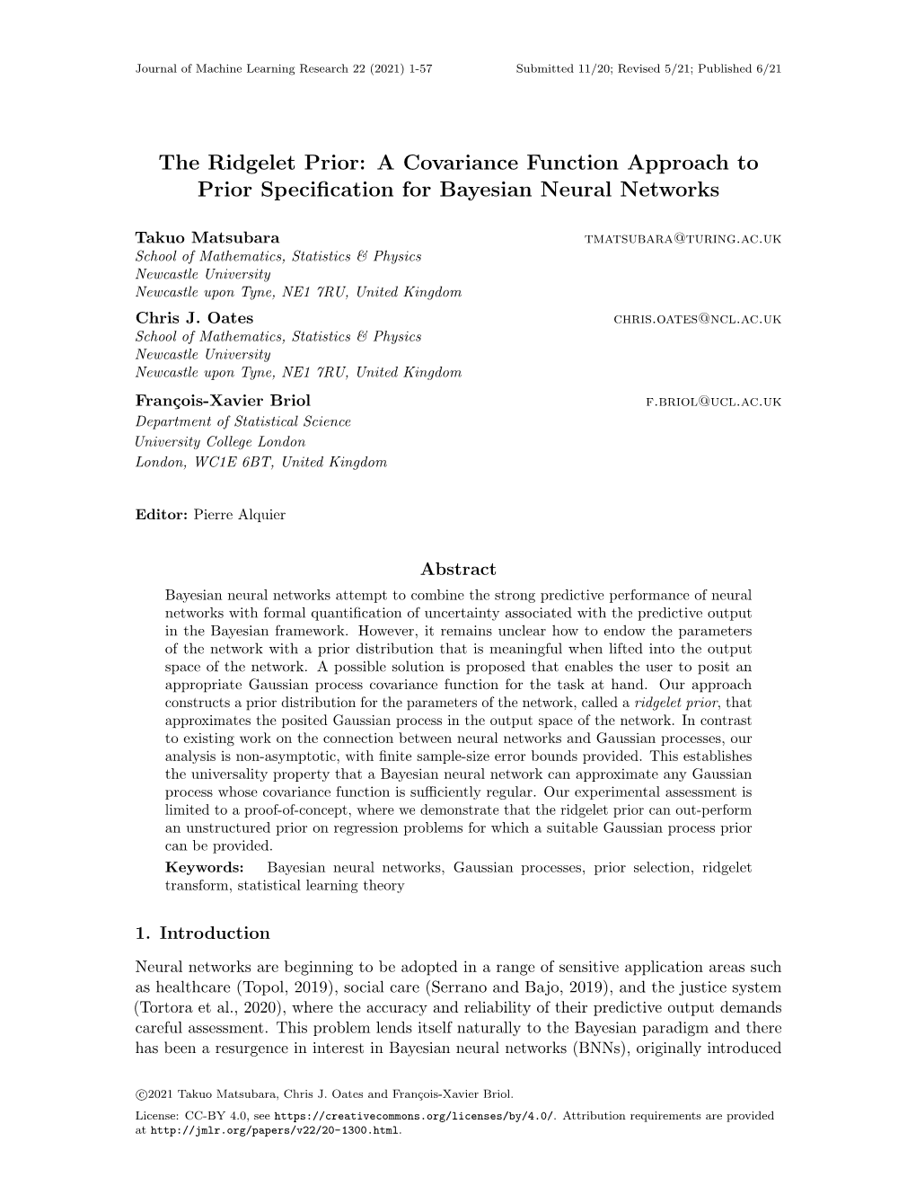 A Covariance Function Approach to Prior Specification for Bayesian
