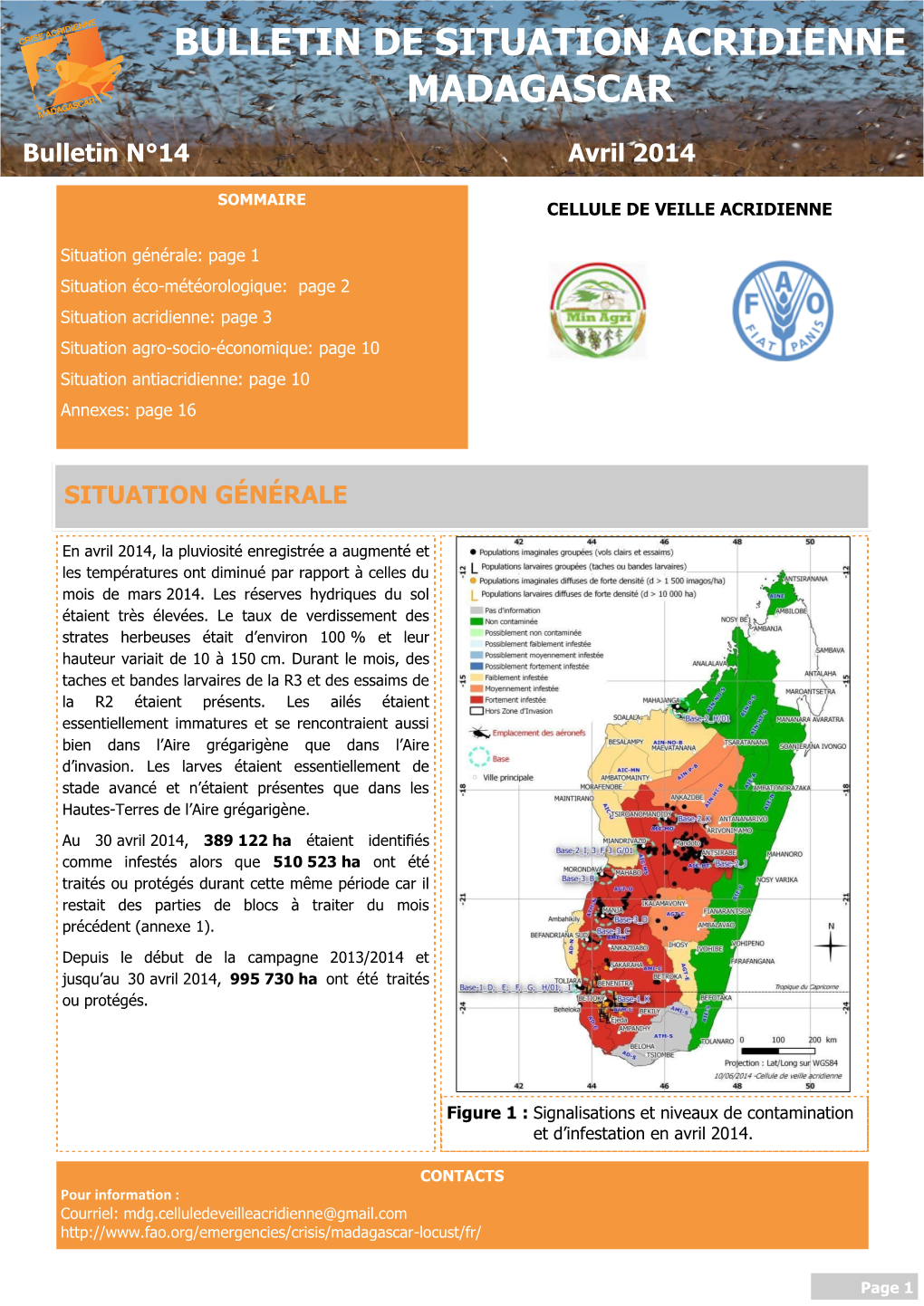 Bulletin De Situation Acridienne Madagascar