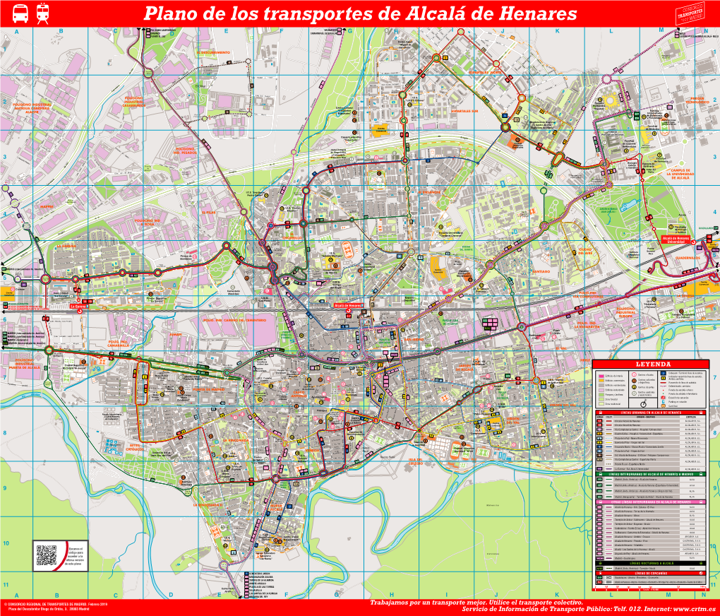 Plano De Los Transportes De Alcalá De Henares