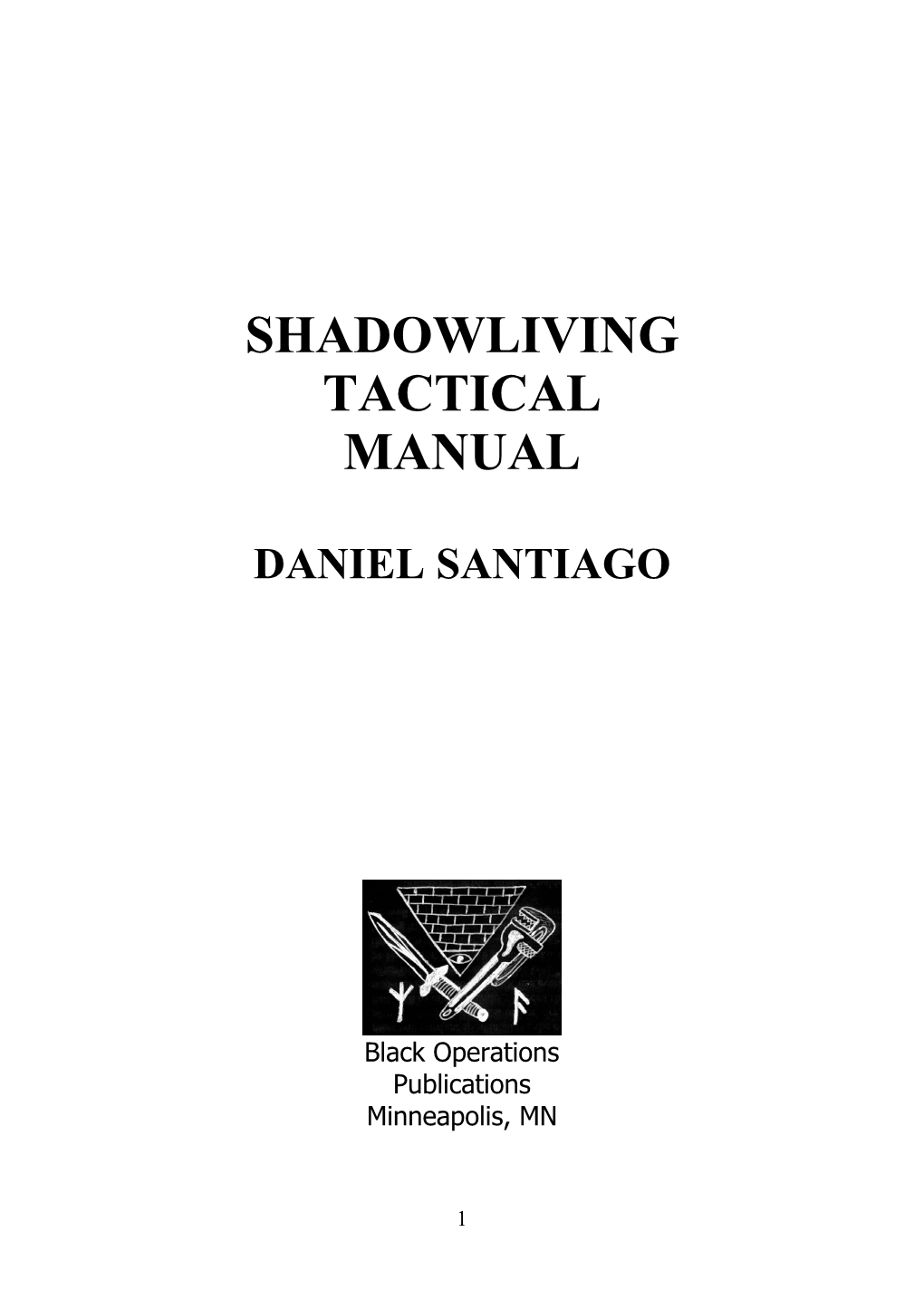 Shadowliving Tactical Manual