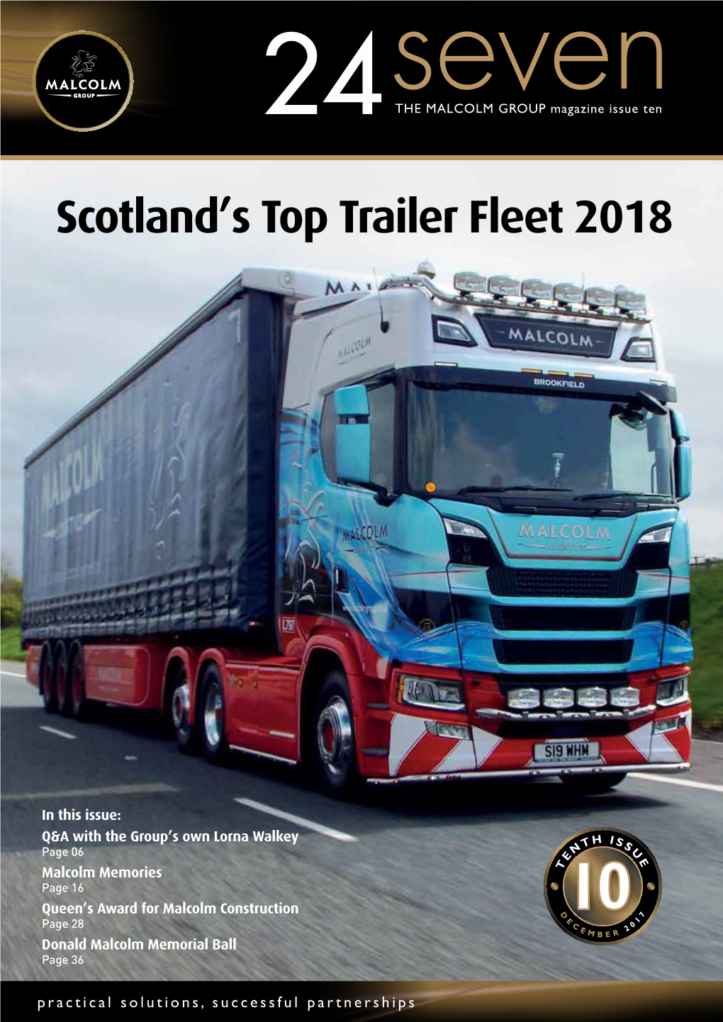 Scotland's Top Trailer Fleet 2018 the Presentation Was Made in August at a Civic Reception at Sco Social Media Glasgow City Chambers