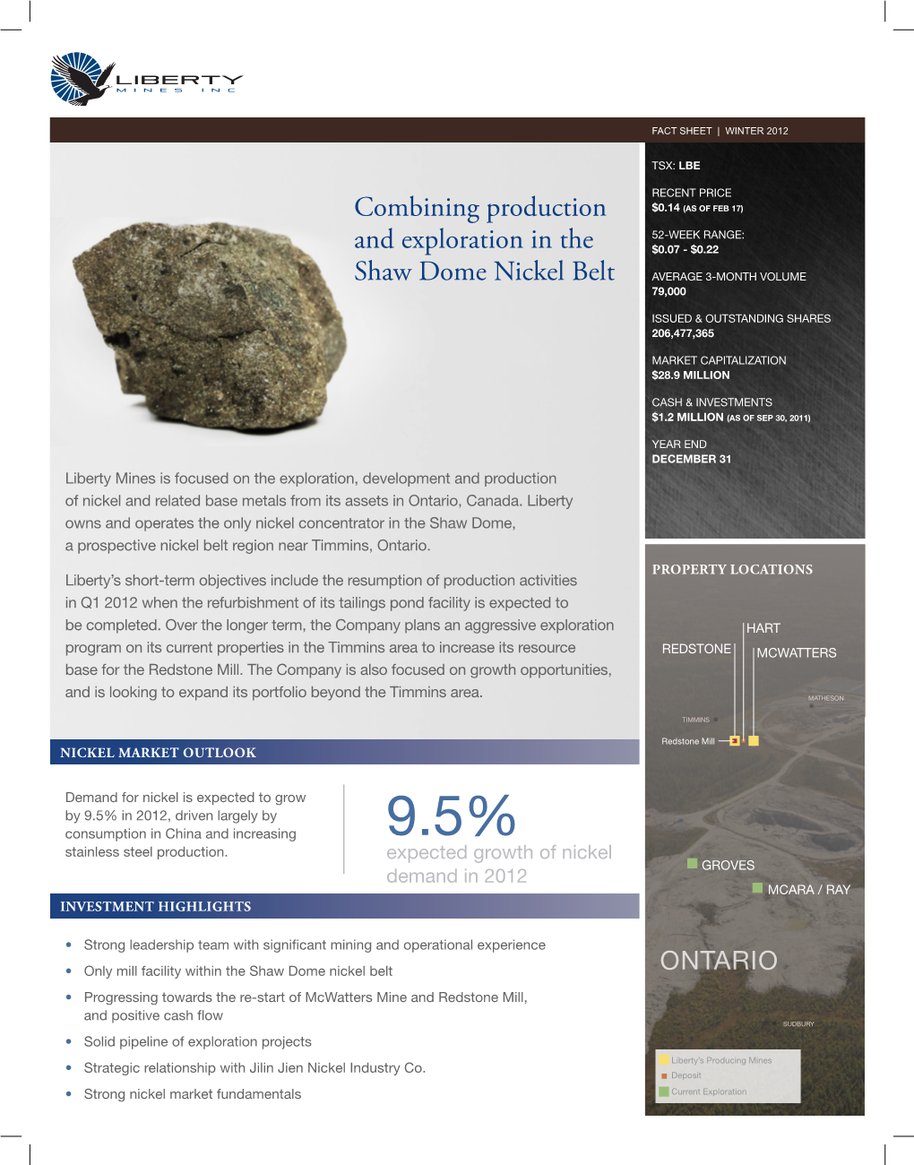 Combining Production and Exploration in the Shaw Dome Nickel Belt
