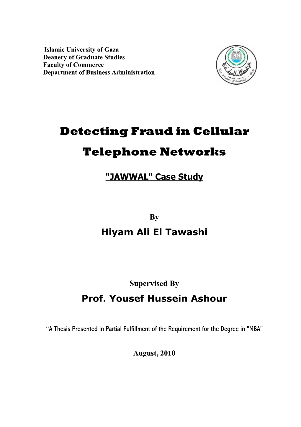 Detecting Fraud in Cellular Telephone Networks