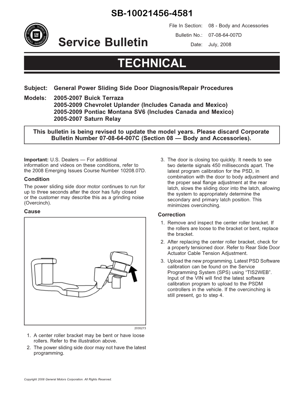 TECHNICAL Service Bulletin