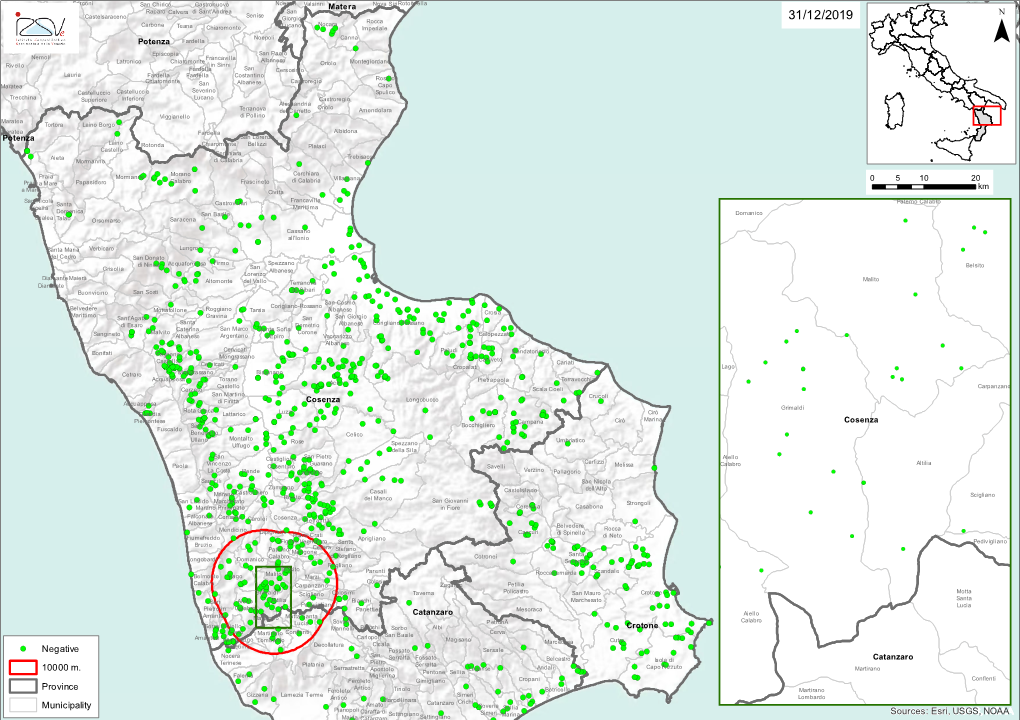 Sources: Esri, USGS, NOAA Negative 10000 M. Province Municipality