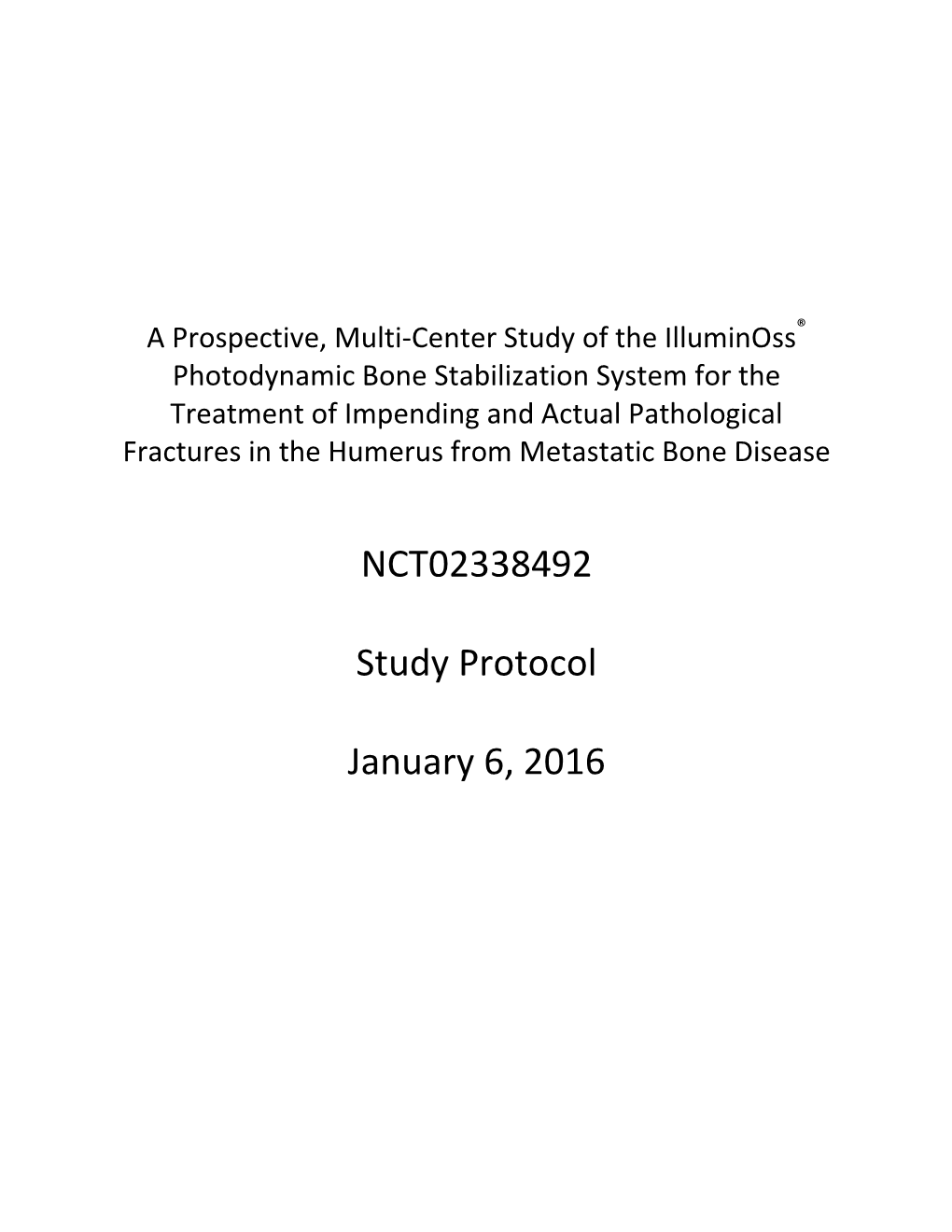 NCT02338492 Study Protocol January 6, 2016