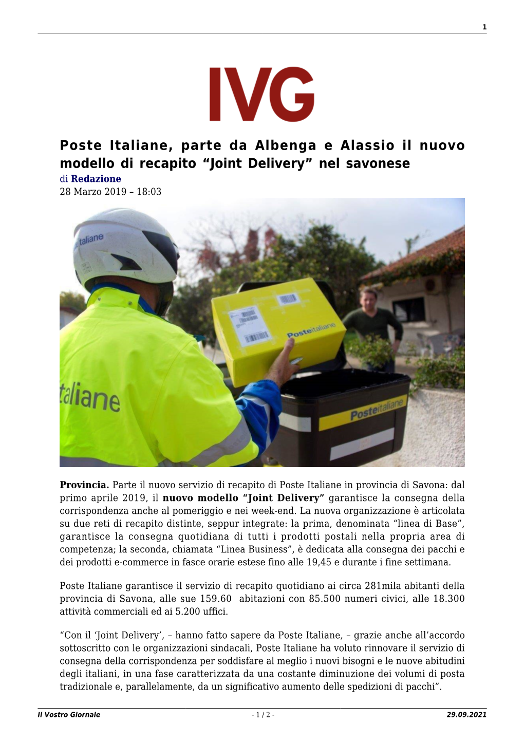 Il Vostro Giornale - 1 / 2 - 29.09.2021 2