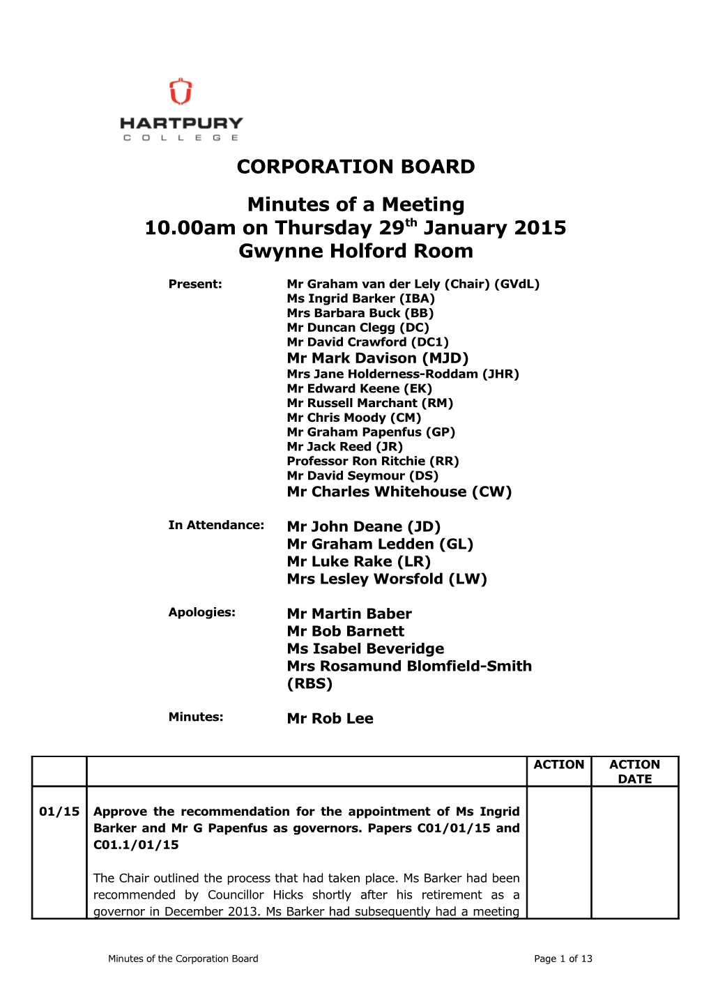 Corporation Board