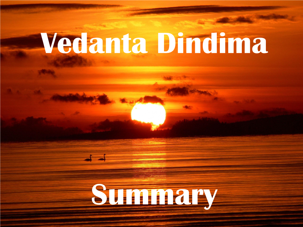 Vedanta Dindima Book