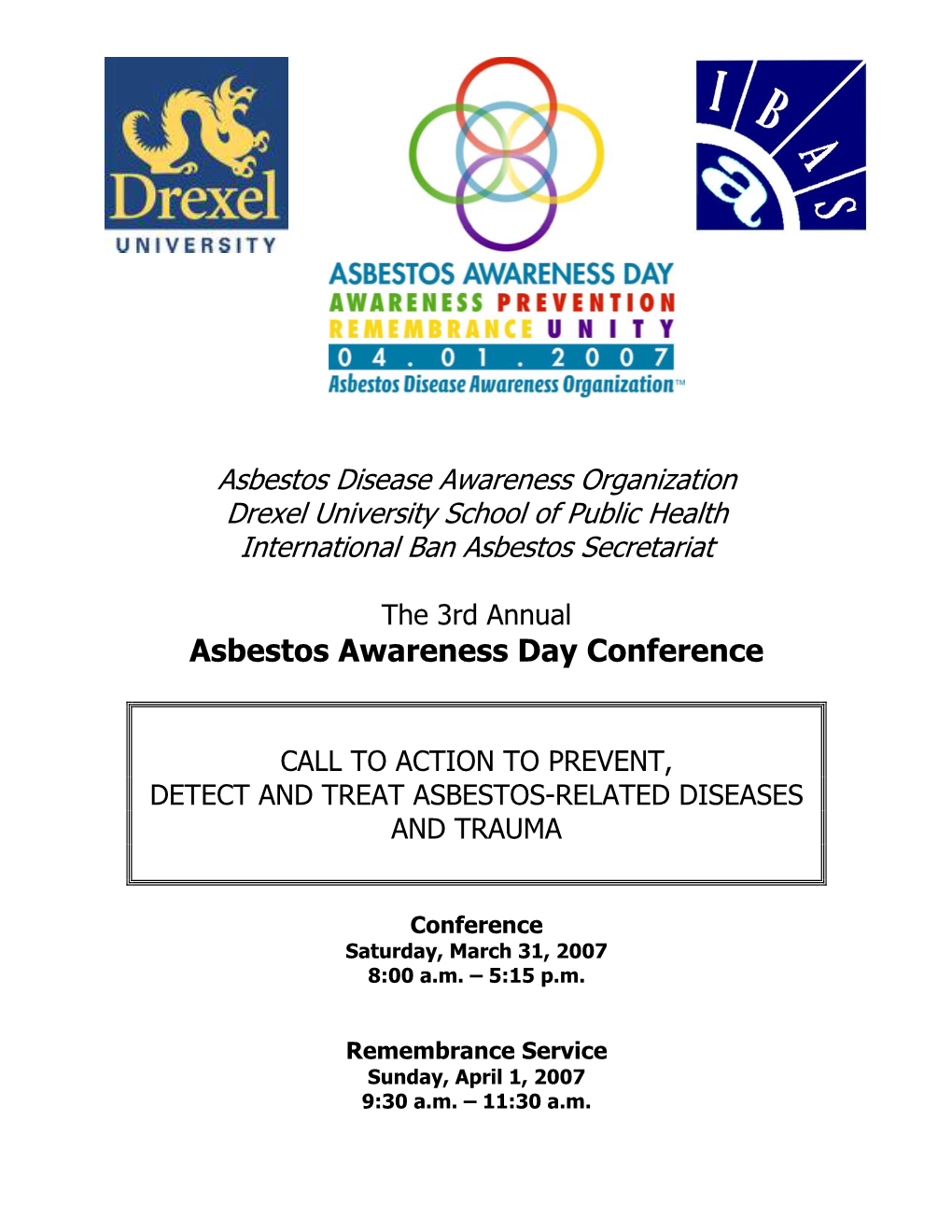 Asbestos Awareness Day Conference