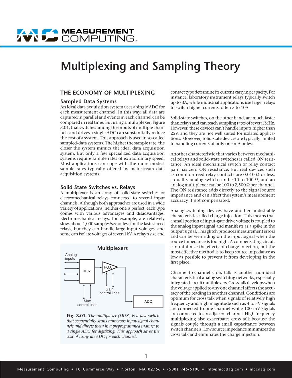 Multiplexing and Sampling Theory