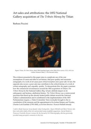The 1852 National Gallery Acquisition of the Tribute Money by Titian