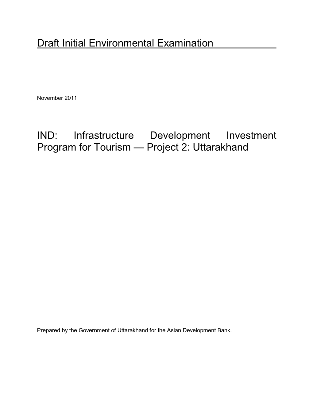 Environmental Assessment Document