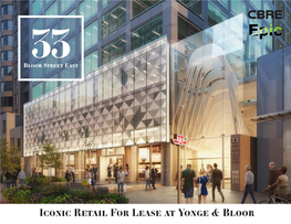 Iconic Retail for Lease at Yonge & Bloor