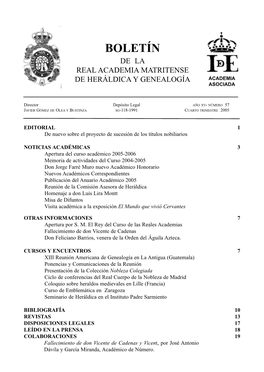 Boletin-Portada 057.Qxd 11/01/2006 8:15 Pægina 1