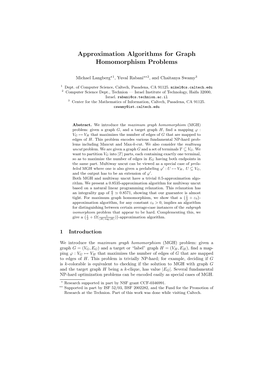 Approximation Algorithms for Graph Homomorphism Problems