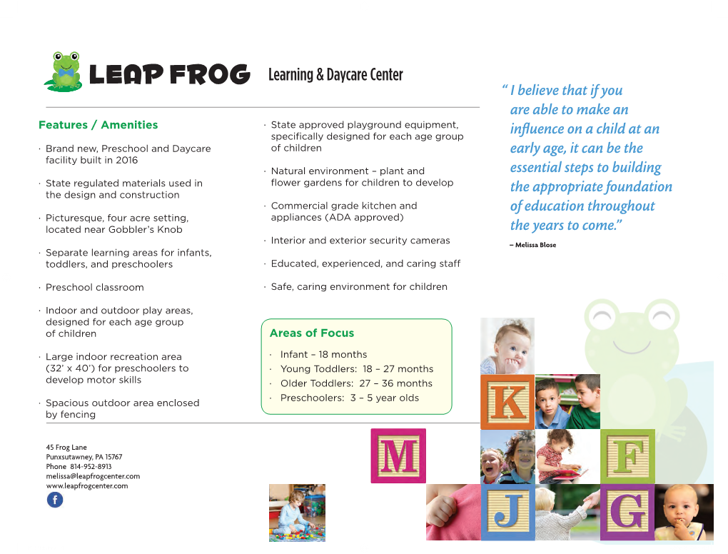 LEAPFROG Learning & Daycare Center