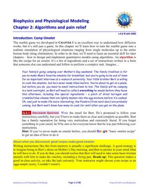 Chapter 2: Algorithms and Pain Relief