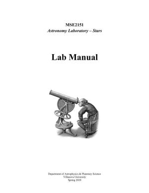 Astronomy Lab Manual