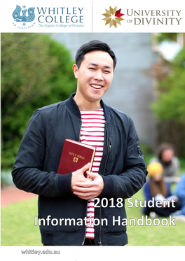 2018 Student Information Handbook Contents Welcome to Whitley College