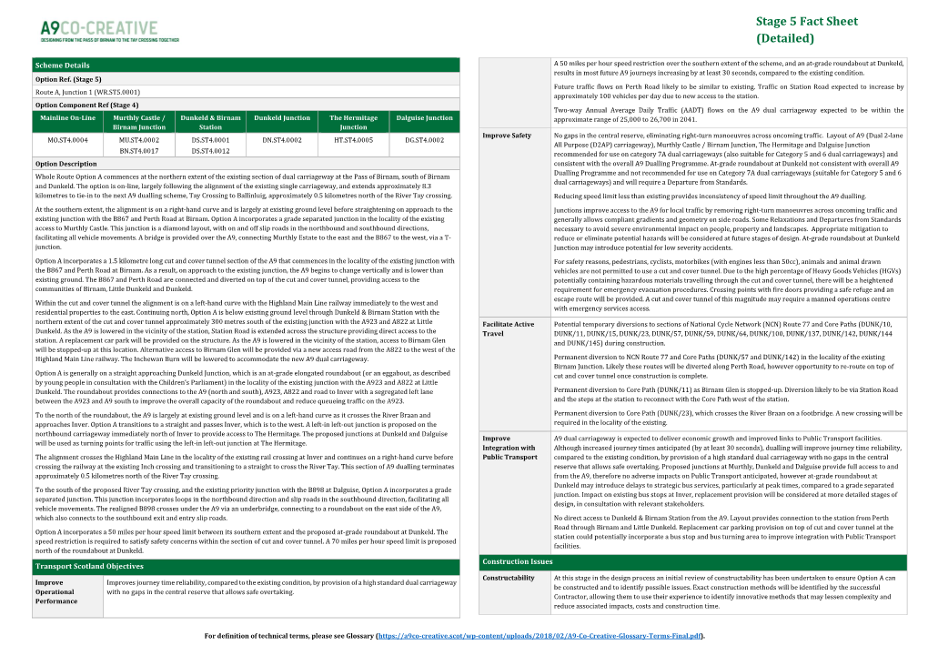 Stage 5 Fact Sheet (Detailed)