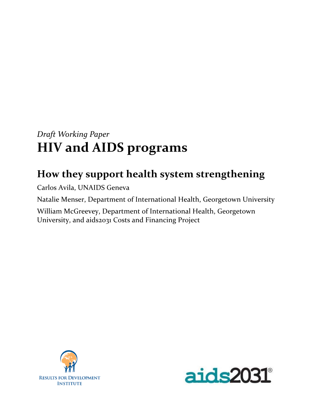 HIV and AIDS Programs