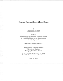 Graph Embedding Algorithms
