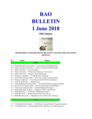 Bulletin 180601 (PDF Edition)