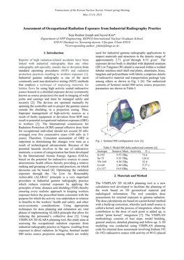 Assessment of Occupational Radiation Exposure from Industrial Radiography Practice