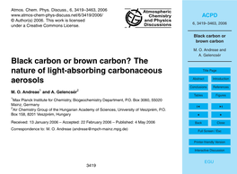 Black Carbon Or Brown Carbon