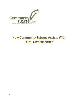 How Community Futures Assists with Rural Diversification