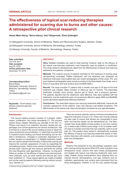 The Effectiveness of Topical Scar-Reducing Therapies Administered for Scarring Due to Burns and Other Causes: a Retrospective Pilot Clinical Research