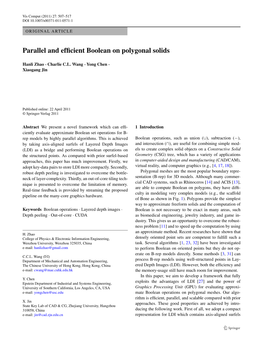 Parallel and Efficient Boolean on Polygonal Solids