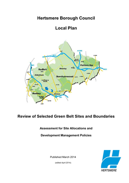 Review of Selected Green Belt Sites and Boundaries